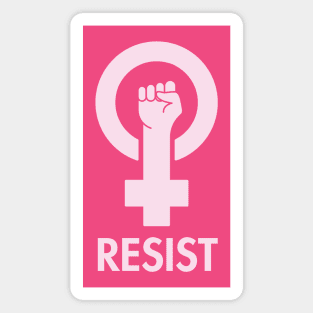 Feminist Empowerment Resist Pink Equality Female Resistance Magnet